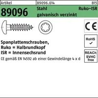 Reyher Spanplattenschraube R 89096 HAKO ISR 4x17-T20 Stahl galv.verz.