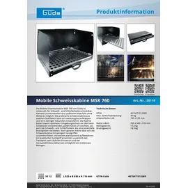 Güde Mobile Schweisskabine MSK 760