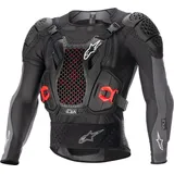 Alpinestars Bionic Plus V2 Protektorenjacke Level-2 - Schwarz/Dunkelgrau/Rot / XL