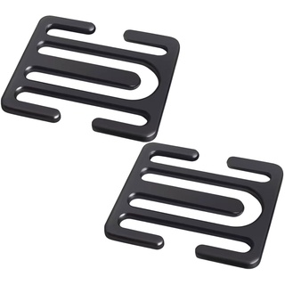 Sicherheitsgurtversteller aus Metall, 2 Stück Universal Auto Sicherheitsgurt Clip, legierung Sicherheitsgurt Hals Schutz Gurthalter Autozubehör für Nacken und Schultern Entspannen (Schwarz)
