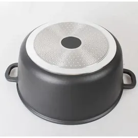 AC-Deco 24 cm Marmor Coating Fleischtopf mit Glasdeckel
