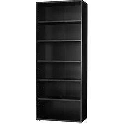 Ebuy24 Prisme Regal 5 Ablagen.  Schwarz Esche Dekor.