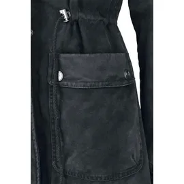 Black Premium by EMP Damen dunkelgraue Winterjacke mit kuschelig warmen Teddyfell XXL - XXL