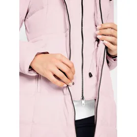 bonprix Steppjacke BONPRIX "Steppjacke mit Kapuze, gefüttert", Damen, Gr. 50, rosa (zartrosa), Web, Obermaterial: 88% Polyester, 12% Polyamid. Futter: 100% Polyester. Füllung: 100% Polyester, kontrastfarbene Details, unifarben, regular fit ca.