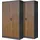 Jan Nowak C001H Aktenschrank 195 x 90 x 40 cm Anthrazit/Nussbaumfarbe