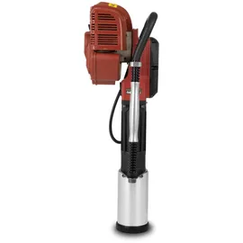 Eberth Pfahlramme Zaunpfahl-Ramme Handramme Benzin 1,2PS 1500W, 3x Rammloch Adapter, Max. Pfahldurchmesser 100mm, 2-Takt Motor, Einzylinder, 52ccm,