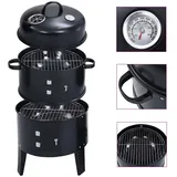 3-in-1 Holzkohlegrill Räucherofen 40×80 Cm