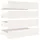vidaXL Bettschubladen 4 Stk. Weiß Massivholz Kiefer