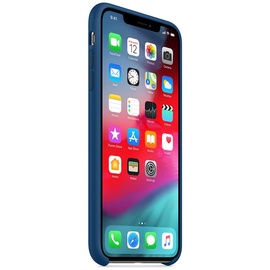 Apple iPhone XS Max Silikon Case horizontblau