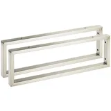 SOTech 2 x Waschtischkonsole WK450 Rechteckig 450 x 150 mm Edelstahl gebürstet,