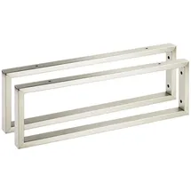 SOTech 2 x Waschtischkonsole WK450 Rechteckig 450 x 150 mm Edelstahl gebürstet,