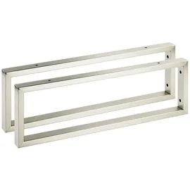SOTech 2 x Waschtischkonsole WK450 Rechteckig 450 x 150 mm Edelstahl gebürstet,