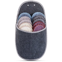 Onvaya ONVAYA® ABS Gästepantoffel | Hausschuhe Set Filz 11 tlg. grau | Antirutsch Sohle | Filzpantoffel | Gr. 36-45 - Grau