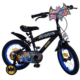Volare Kinderfahrrad Batman 14 Zoll Kinderrad in Schwarz Fahrrad