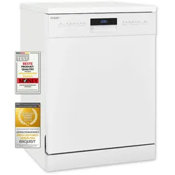 Exquisit Geschirrspüler GSP9614-030B weiss | Spülmaschine 60 cm | Aquastop | Maßgedecke: 14 | Restlaufzeiten Anzeige | Unterbaugerät