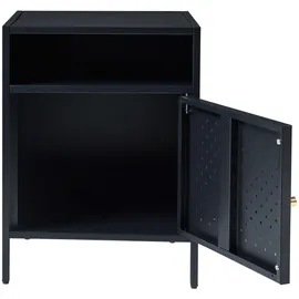 [en.casa] Nachtschrank Janakkala 55x40x40 cm Stahl Schwarz