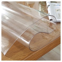 Glasklar Tischfolie, Tischdecke transparente geruchlos,durchsichtig PVC Schutzfolie Tischschutz, ölbeständig wasserdicht,für Garten/Esszimmer(Dicke:1.5mm,Größe:30x40cm/11.8x15.7in)