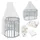 Waldin Babybett OWAL Kinderbett 7in1 mit Matratze, mitwachsendes Kinder-Bett