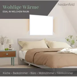 Heidenfeld Infrarotheizung HF-HP100-3, m. Thermostat, weiß, 300-1200 Watt, 10 J. Garantie (400 Watt)