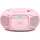 Medion E66476 Stereo Sound System (Boombox, CD-Player, MP3, Kassette, tragbarer Kassettenspieler für Kinder, UKW Radio, AUX, Kopfhörer, Netz & Batterie) pink,
