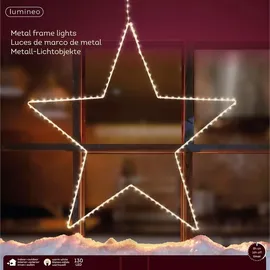 Lumineo LED Stern-Beleuchtung 130 Lichter - warmweiß - Schwarz