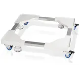xavax Transportroller für Waschmaschine/Trockner, verstellbar, Weiß (110233)