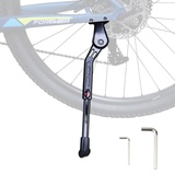 MEGHNA 40mm Lochabstand Fahrradständer Aluminiumlegierung Rückseite Fahrradständer Hinterbauständer Aluminiumlegierung Fahrrad Ständer Anti-Rutsch Seitenständer für 22-29 "