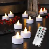 Benelando 10x LED Teelichter Fernbedienung Timer dimmbar Teelicht Kerzen Kerze flammenlos