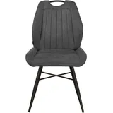 omg design Esszimmerstuhl OMG DESIGN "Torro", grau (anthracit, schwarz), B:53cm H:90cm T:61cm, Stühle, Esszimmerstuhl, bequemer Polsterstuhl, pflegeleichter Bezug