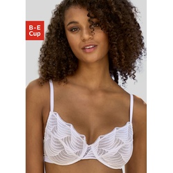 Bügel-BH LASCANA Gr. 80, Cup C, weiß Damen BHs Bügel-BHs aus extravaganter Spitze, Dessous
