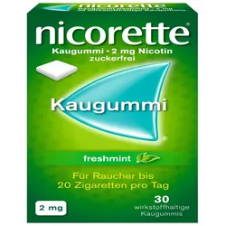 nicorette Kaugummi 2mg freshmint zur Rauchentwöhnung 30 St