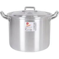 BigBuy Kochtopf mit Deckel, Aluminium, 38 cm