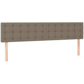 vidaXL Boxspringbett mit Matratze Taupe 180x200 cm Stoff