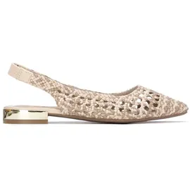 Xti - Ballerinas Damen Beige - Bequeme und vielseitige Schuhe - Casual Mode - Modell 14530001 (Größe 38) Braun, Wohnung, 1 bis 3 cm, Keine, Lässig