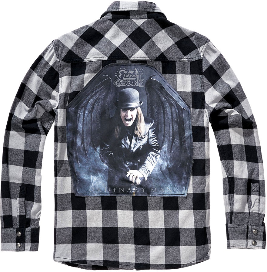 Brandit Ozzy Checkshirt, chemise - Noir/Gris Clair - XL