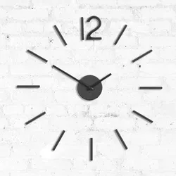 Umbra Wanduhr Blink DIY zum Ankleben Uhr zum Aufkleben schwarz 1005400-040