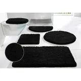 MY HOME Badematte »Sanremo, Badvorleger, Badezimmer Teppich, sehr weich«, rutschhemmend beschichtet, fußbodenheizungsgeeignet-schnell trocknend, Badteppich, unifarben, rechteckig, rund & als 3-tlg. Set erhältlich my home schwarz rechteckig cm x cm)