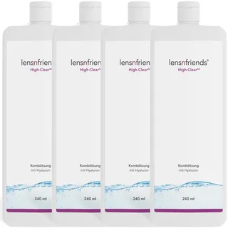 lensnfriends High-ClearAZ - Kombilösung mit Hyaluron (4x 240ml) früher COOL