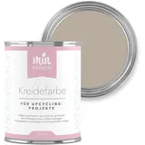 miafarben Kreidefarbe für Möbel 750ml, Möbellack, Möbelfarbe ohne schleifen, Kreidefarbe für Holz (Weiches Sandgrau)