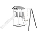 AXI Beach Tower Spielturm mit Einzelschaukel - Weiße Rutsche