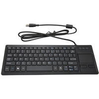 Industrielle Mechanische Tastatur mit Touchpad, Kabelgebundene Multimedia USB ergonomische Tastatur, Industrietastatur mit HUB Funktion für Computer Laptop