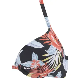 s.Oliver Bikini-Top Damen Schwarz/Mehrfarbig 38 Cup C