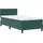 vidaXL LED Boxspringbett mit Matratze Dunkelgrün 90 x 190 cm Samt