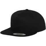 Flexfit Classic 5 Panel Snapback Cap schwarz Einheitsgröße