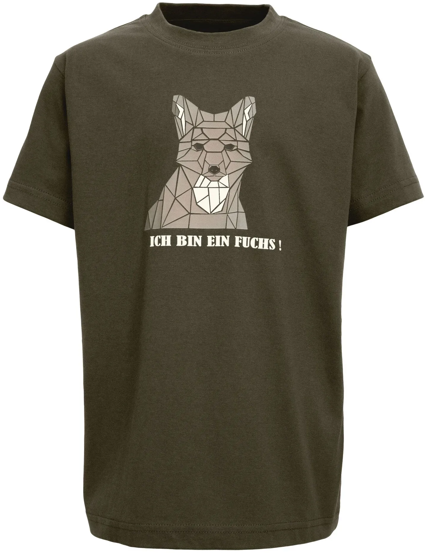 Hubertus T-Shirt Ich bin ein Fuchs, schilf, 176