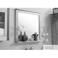 Main-Möbel Badspiegel 75x75cm 'Taipeh' Wildeiche & Metall gebürstet -