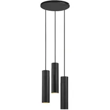 Nordlux Tilo 3-flg. GU10 30 cm schwarz Holz, Metall