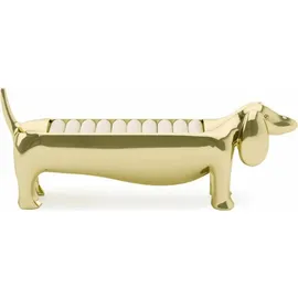 Umbra Dachsie Ringhalter, Moderner Ringhalter in Form eines Dackels für 9 Ringe, Messing