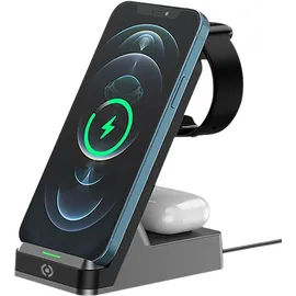CELLY WLSTAND3IN1 3-in-1-Ladeständer Kabellos 15W - Grau