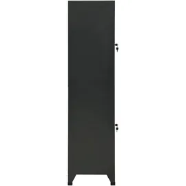 vidaXL Schließfachschrank Stahl 38x45x180 cm Anthrazit